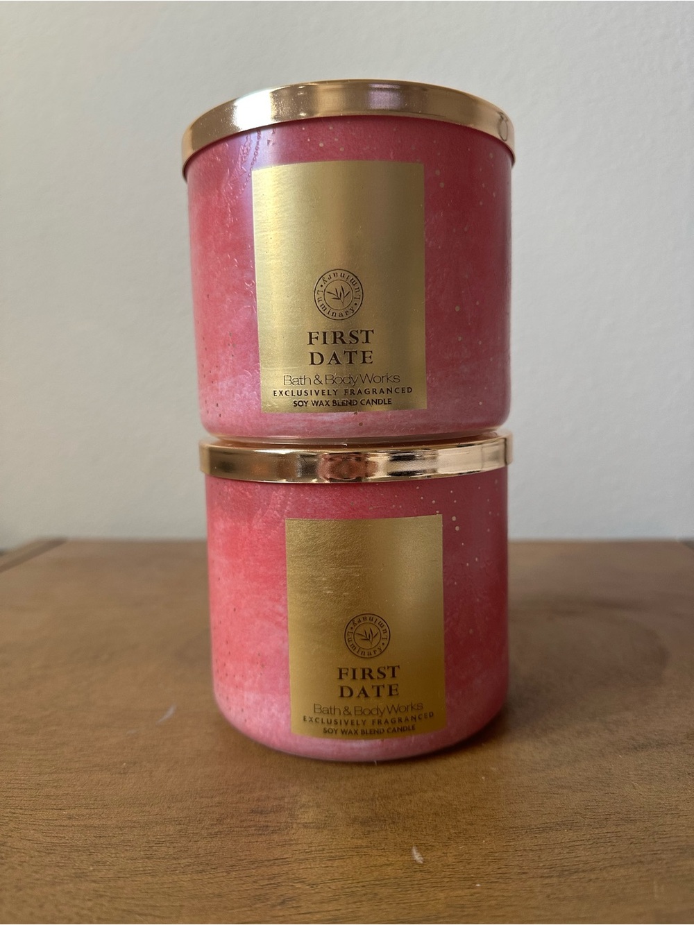 X2 Bath & Body Works FIRST DATE 3 wick candles NEW